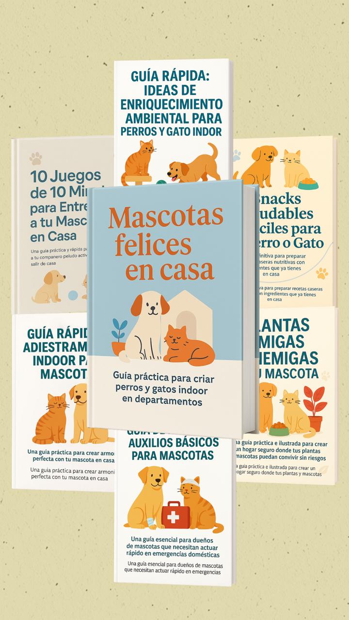 Ebook Mascotas felices en casa + 6 BONUS DE REGALO